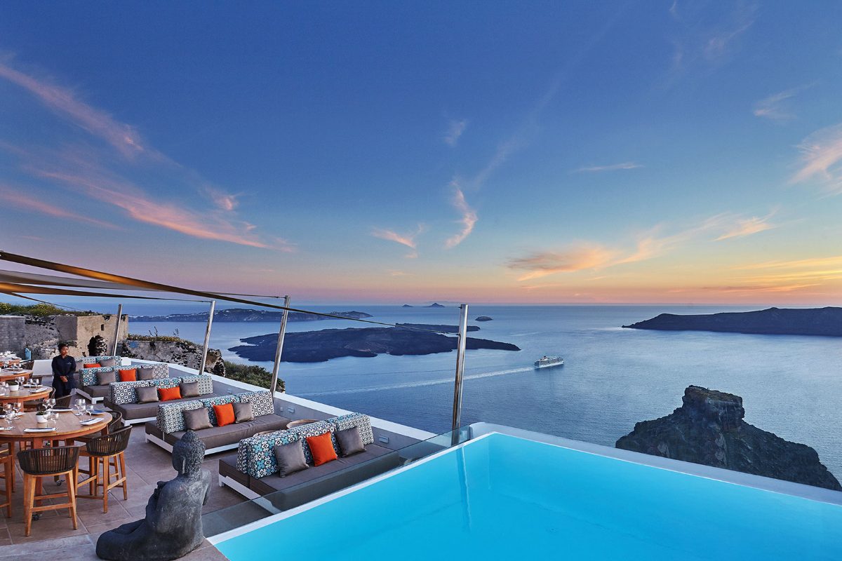 Buddha-Bar Beach, in Santorini, Greece — photo 1